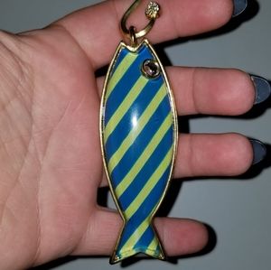 BETSEY JOHNSON Huge lucite fish necklace